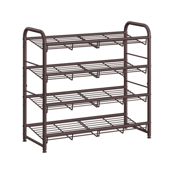 5 4-Tier Stackable Metal Shoe Rack