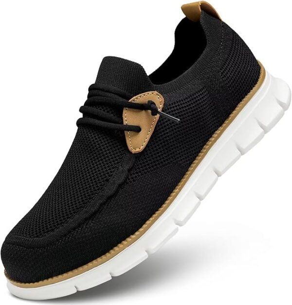 Men’s Black & White Casual Fashion Loafers
