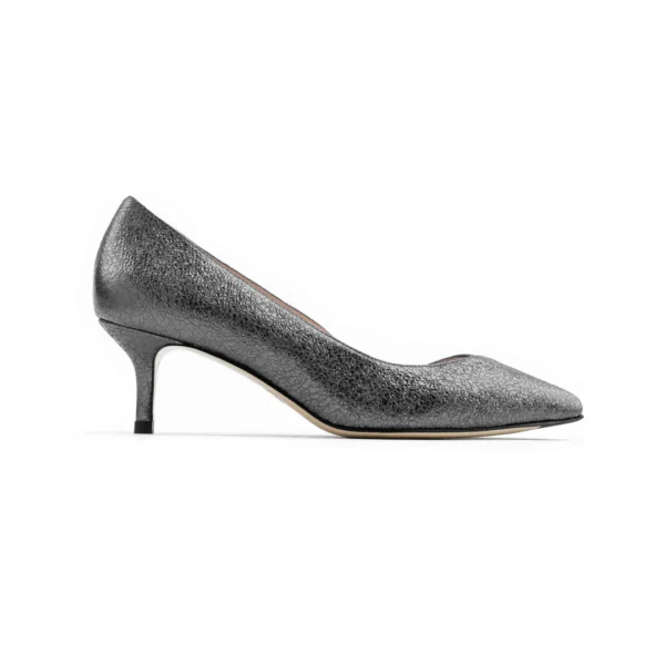 gunmetal-side.jpg V-Cut Shimmering Bling Stiletto Heels