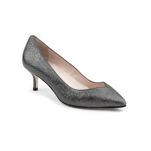 gunmetal-slant.jpg V-Cut Shimmering Bling Stiletto Heels