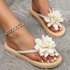 46e911cd-47d2-4f5d-b40a-c346584ada5b.jpg Boho Straw Flat Shoes Lightweight Summer Slip-Ons