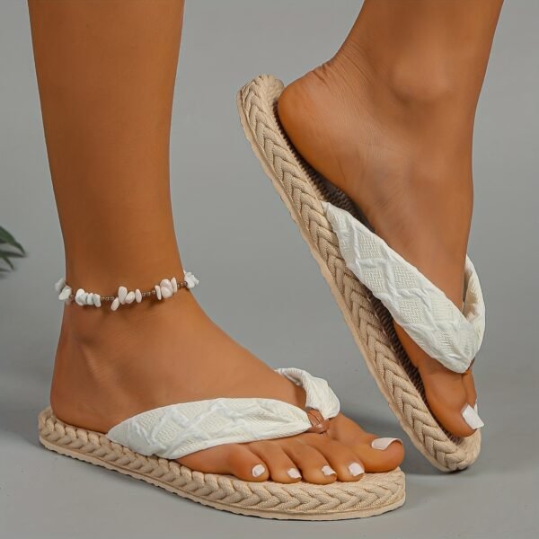 CloudStep Summer Sandals White Pattern Beach Slides