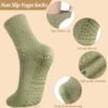 Autumn Knitted Anti-Bacterial Pilates Socks Grip Women Non-Slip Yoga Dance Athletic Crew Spandex