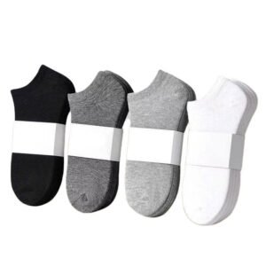 H658d18058af540c9bf1fd2b855f1e541A.jpg Black and White Gray Boat Socks Packaged Tube