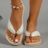 CloudStep Summer Sandals White Pattern Beach Slides